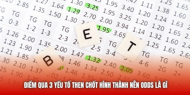 Điểm qua 3 yếu tố then chốt hình thành nên Odds là gì